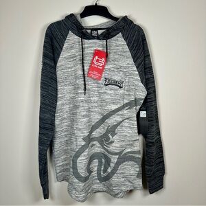 NWT- Philadelphia Eagles NFL-Gray and Charcoal Hoodie- Adult Small